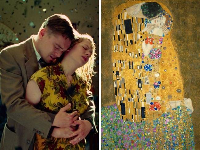A Martin Scorsese-féle Viharszigetben (2010) Gustav Klimt A csók című festményére láthatunk egyértelmű utalást.