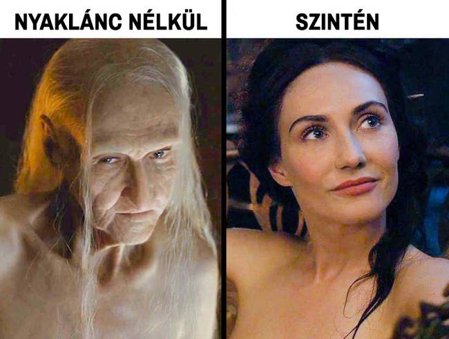 Melisandre öreggé változik, ha leveszi a nyakláncát. De nem mindig.