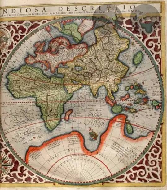 Mercator világtérképének fele.