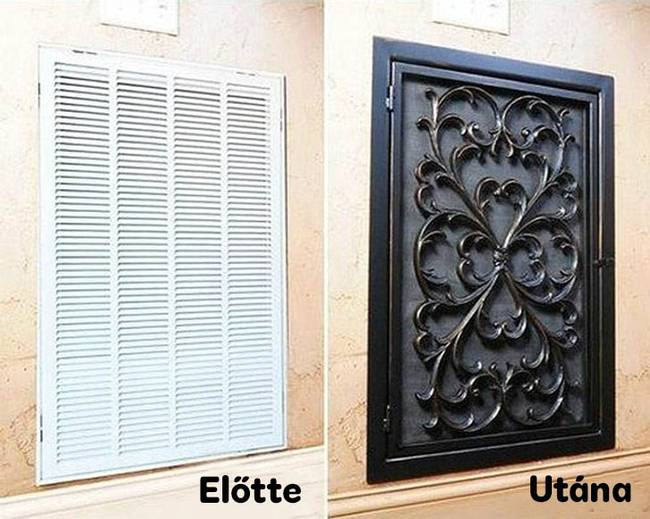 A szellőzőnyílások fedelét egy kis kreativitással műalkotássá változtathatjuk.