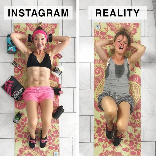 Sport az Instagramon vs. a valóságban.