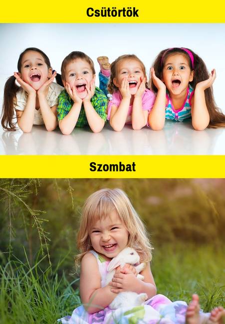 Szombaton születik a legkevesebb gyermek.
