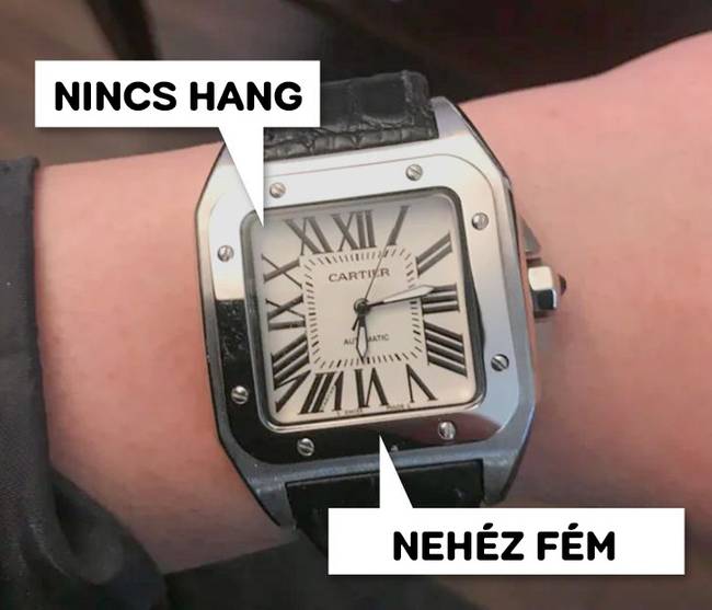 Ellenőrizd a drága órák hangját és anyagát