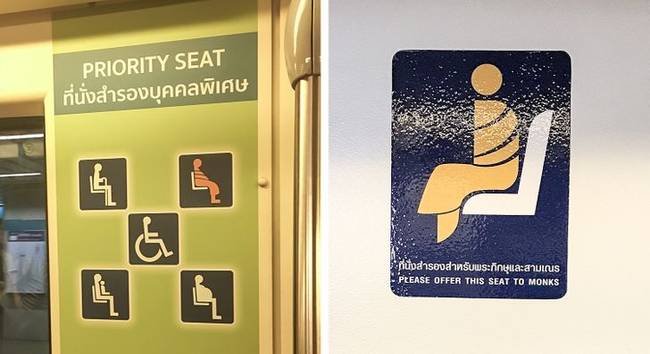 A szerzetesek épp olyan elsőbbségeket élveznek a tömegközlekedésen, mint a várandós anyukák vagy az idősek.