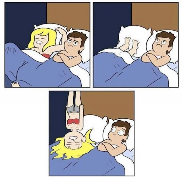 Furcsa pózok alvás közben.