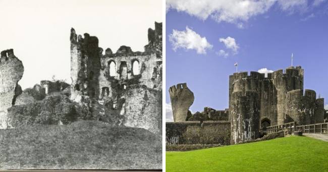 Carfilly kastély Walesben, 1855 és 2019