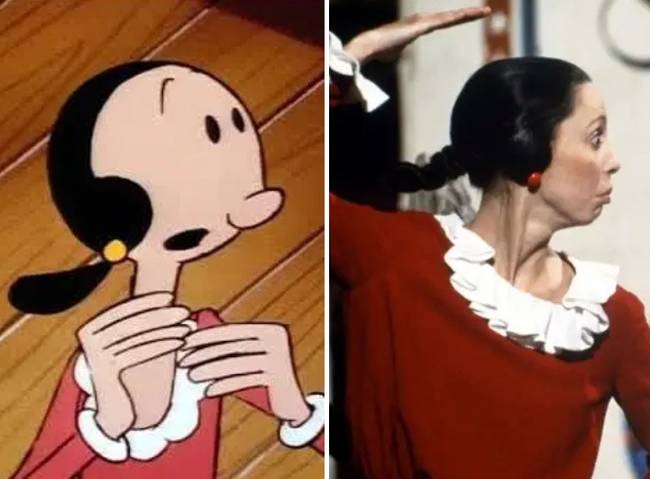 Végezetül az én egyik személyes kedvencem: Shelley Duvall, aki Olíviát játszott az 1980-as Popeye című filmben.