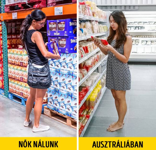 Sok városban az emberek mezítláb járnak.