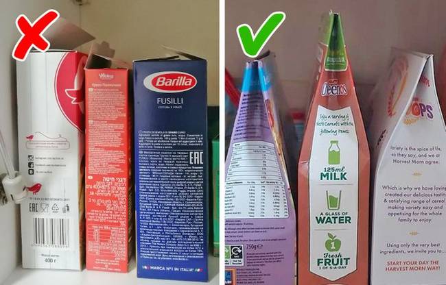 Ha az alábbiak szerint csukjuk be a dobozokat, akkor egyrészt kevésbé tűnnek rendetlennek, másrészt a benne lévő étel nem szárad ki vagy nedvesedik meg.