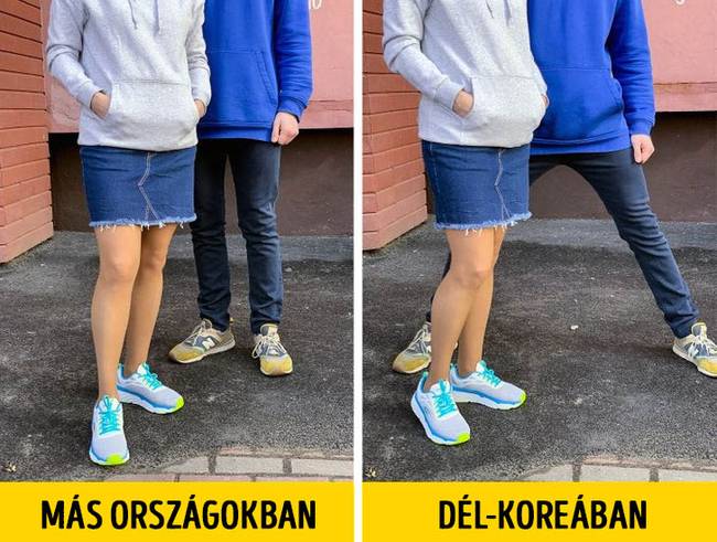 Az "udvarias terpesz" gesztus roppant népszerű a koreai párok körében.