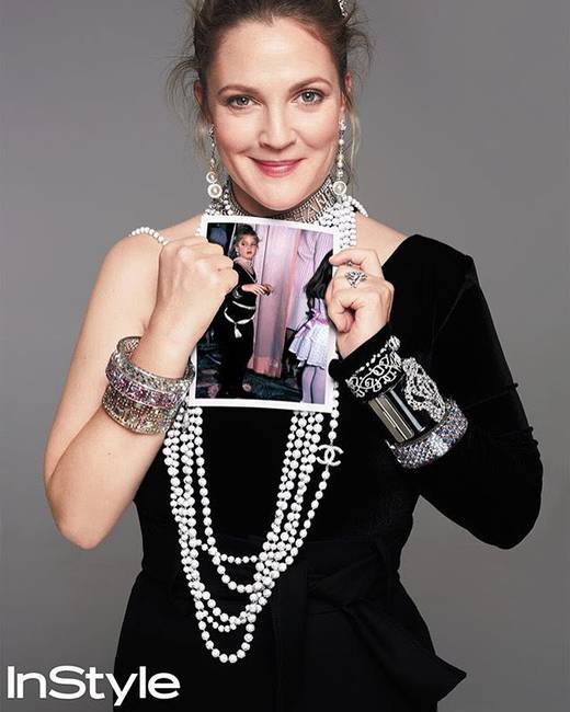 A fiatal Drew Barrymore egy divatbemutatón, 1983-ban.