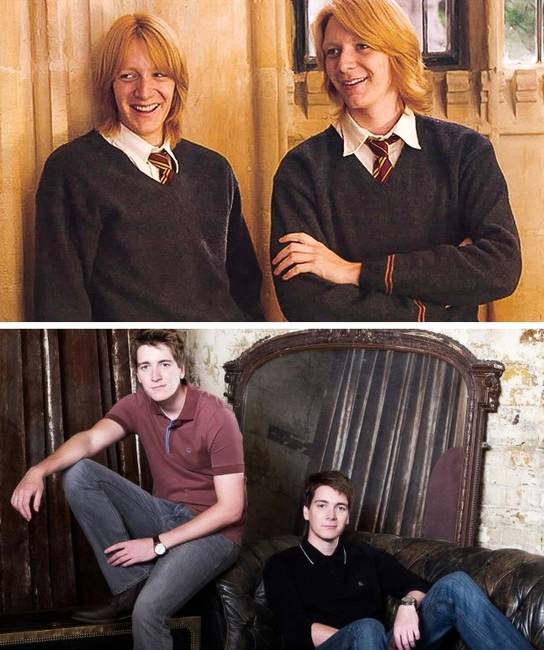 A Harry Potter című filmek Weasley fivéreit játszó két színész, James és Oliver Phelps a valóságban is testvérek. Ami még érdekesebb, hogy az eredeti hajszínük barna, kizárólag a szerep miatt festették be magukat vörösre.