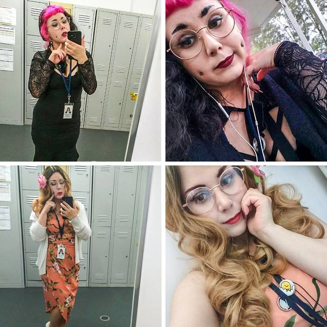 „Elég különc lány vagyok, szóval idén Halloweenkor úgy döntöttem, hogy kivételesen "normális lánynak" öltözök. Az egész iroda meglepődött."