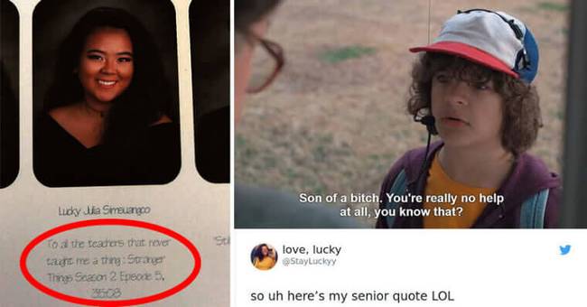 „Minden tanáromnak üzenem a Stranger Things második évadának 5. epizódjában 35:03-nál látható mondatot."
