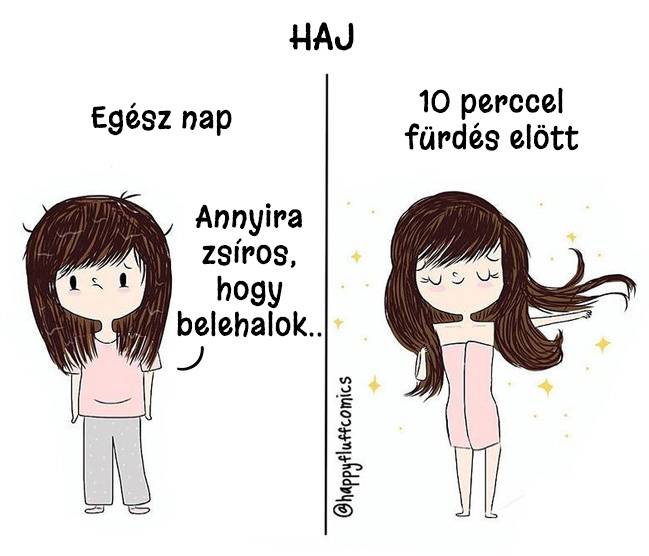19 vidám képregény a női problémákról, melyekkel időről-időre mindannyian találkozunk