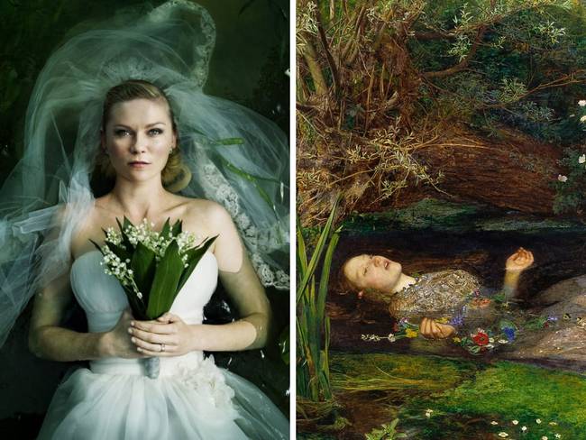 Lars von Trier Melankólia (2011) című filmjében John Everett Millais Ofélia (1852) című festményét vélhetjük felfedezni.