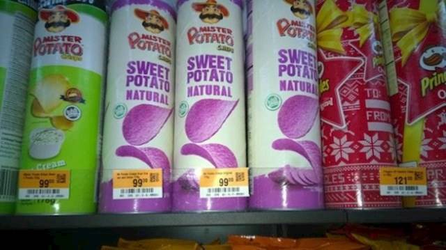 „Kínában találtam lila színű, édesburgonya ízű chipset."