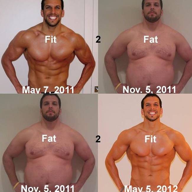 Egy amerikai fitnesz edző egy éven belül kétszer hízott és fogyott le 30 kilogrammot, hogy bebizonyítsa: kellő akaraterővel bármi lehetséges.