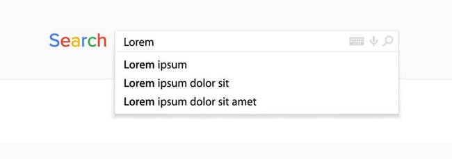 Google autocomplete