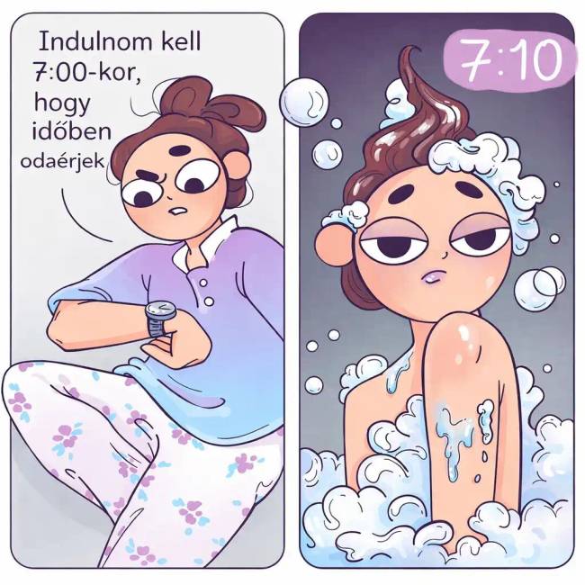 7 vidám képregény egy fiatal lány életéről