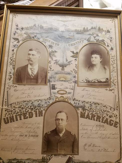 1895-ös házassági bizonyítvány.