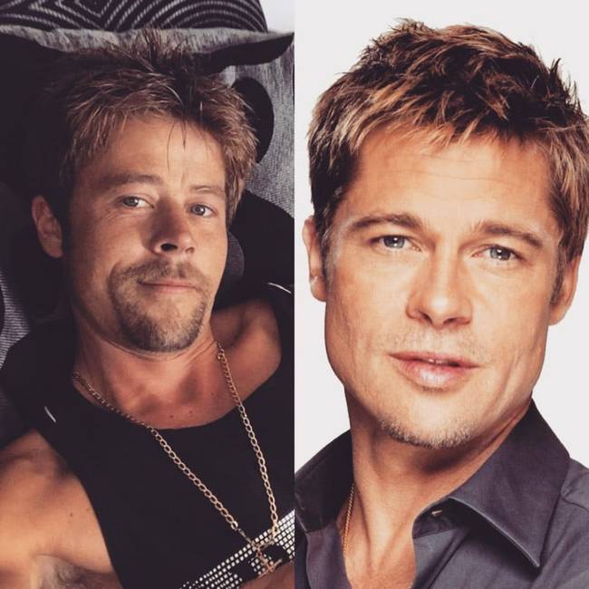 Brad Pitt hasonmás.