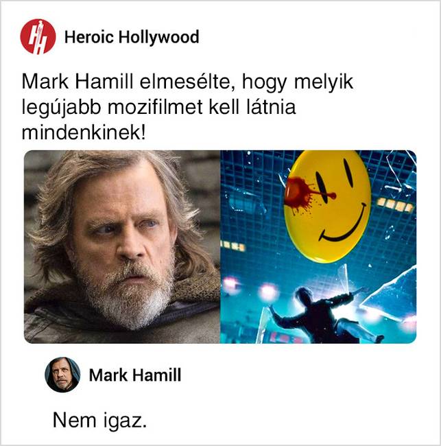 Mark Hamill vs. kattintásvadász cikk: 1-0.