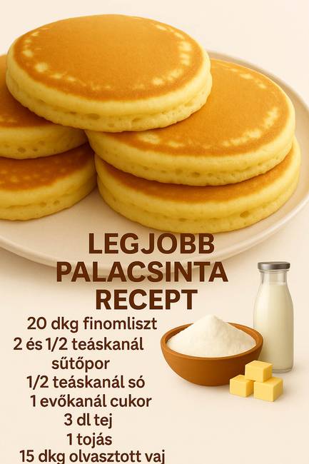 A legfinomabb amerikai palacsinta recept