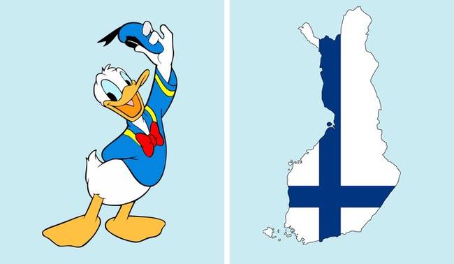 A 70-es években Finnországban betiltották a Donald kacsás képregényeket, mert nem viselt nadrágot.