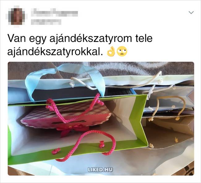 Ajándékszatyor tele szatyrokkal