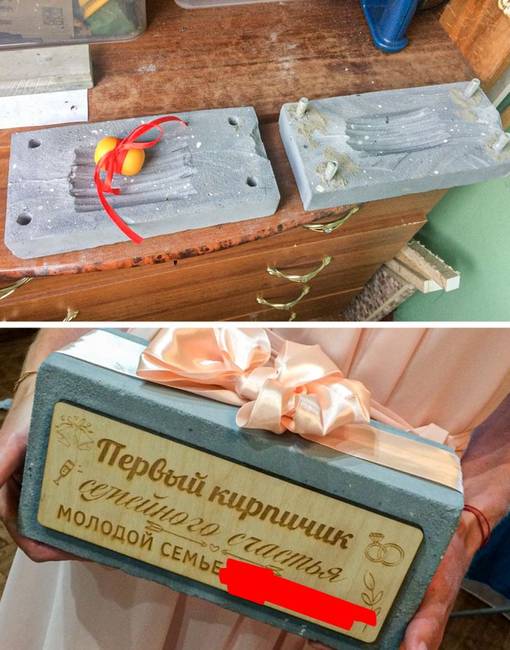 „Úgy döntöttem, hogy eredeti ajándékot készítek a barátom esküvőjére, hogy kitűnjek a tömegből. Vettem egy téglát, majd szétfűrészeltem és belerejtettem a pénzzel teli Kinder tojást."