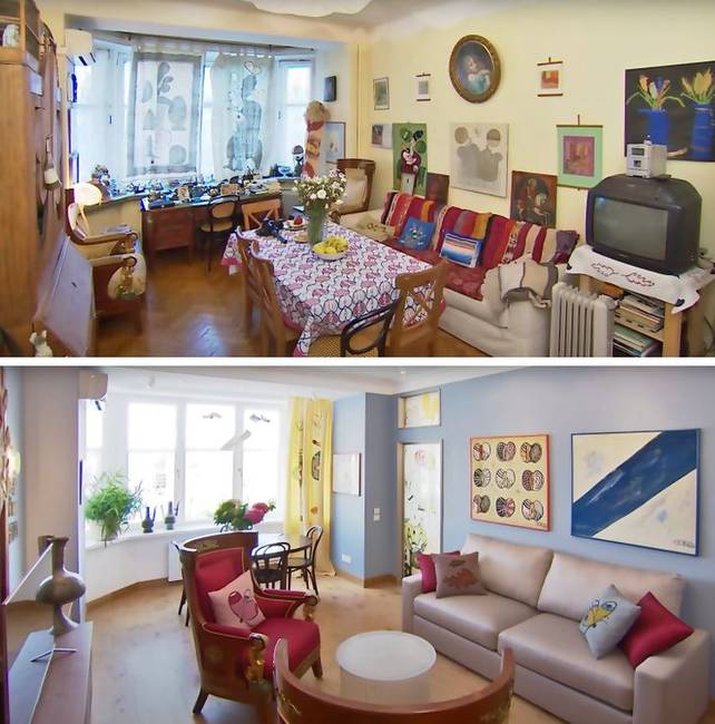 Egy olasz író apartmanja.