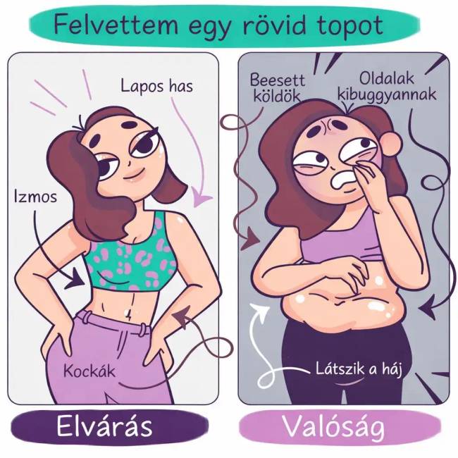 7 vidám képregény egy fiatal lány életéről