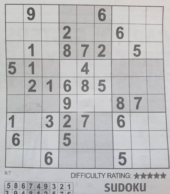 Megoldhatatlan Sodoku.