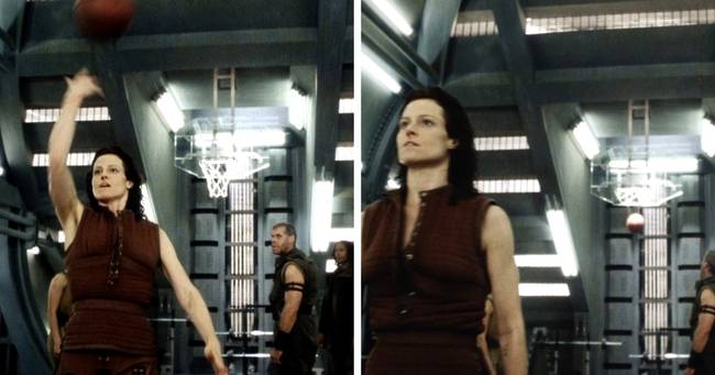 Ripley kosárra dobása az Alien 4. – Feltámad a Halál (1997) című filmben