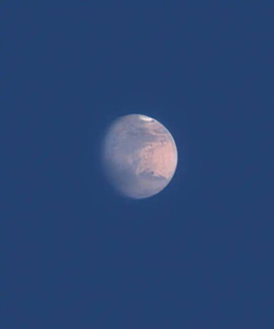 A Mars a kék égen.