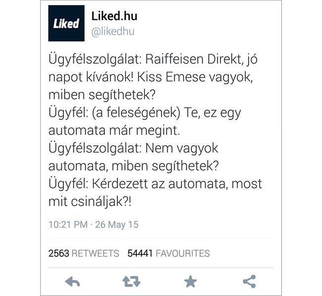 Az hagyján, de úgy néz ki, öntudatra is kelt.