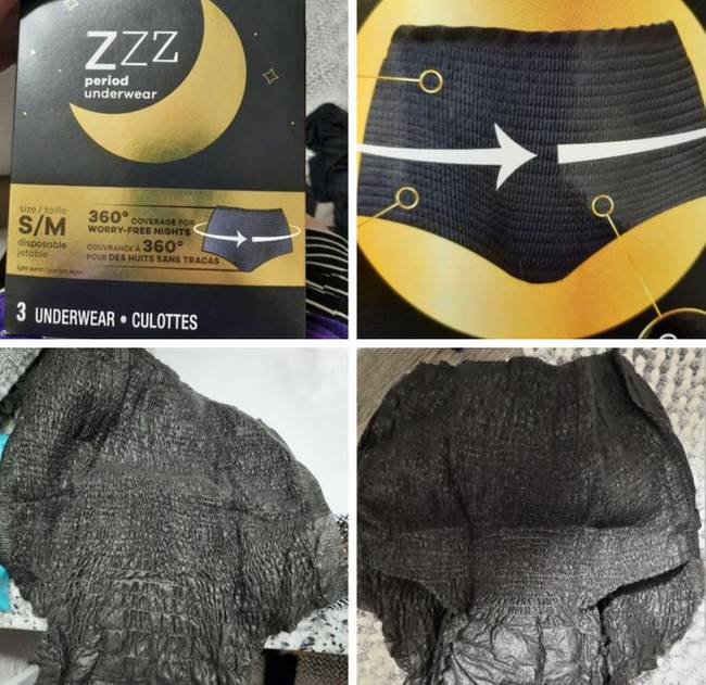 „Rendeltem magamnak egy multifunkciós fehérneműt a menstruációs időszakra, és ezt kaptam kézhez."