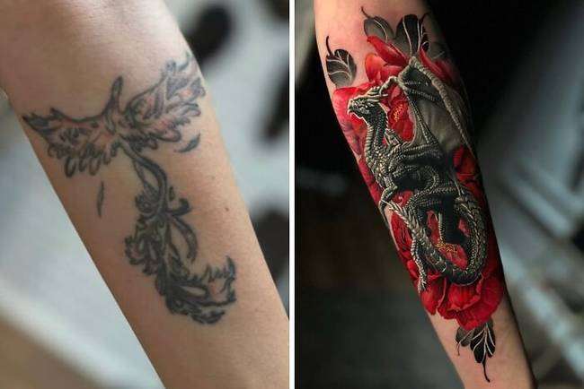 17 lenyűgöző tetoválás-átalakítás, amely műalkotássá változtatta a régi mintákat