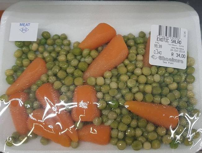 „Így néz ki egy egzotikus saláta a házam közelében található üzletben."