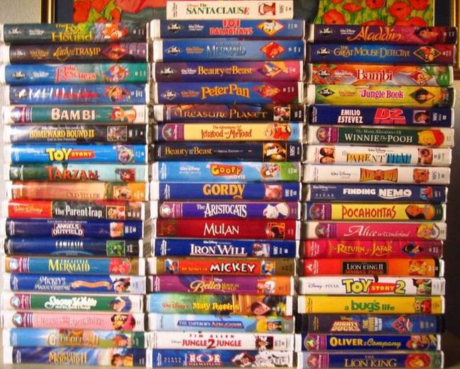 Valószínűleg mindenkinek volt egy ehhez hasonló Disney-rajzfilm gyűjteménye VHS kazettákon.