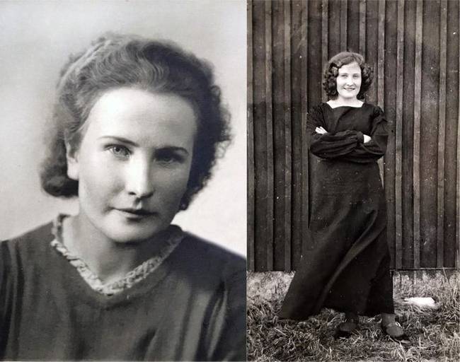 „A dédnagymamám 1934-ben. A képeken 15 és 16 éves volt.''
