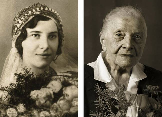 Marie Burešová: 23 és 101 éves korában.