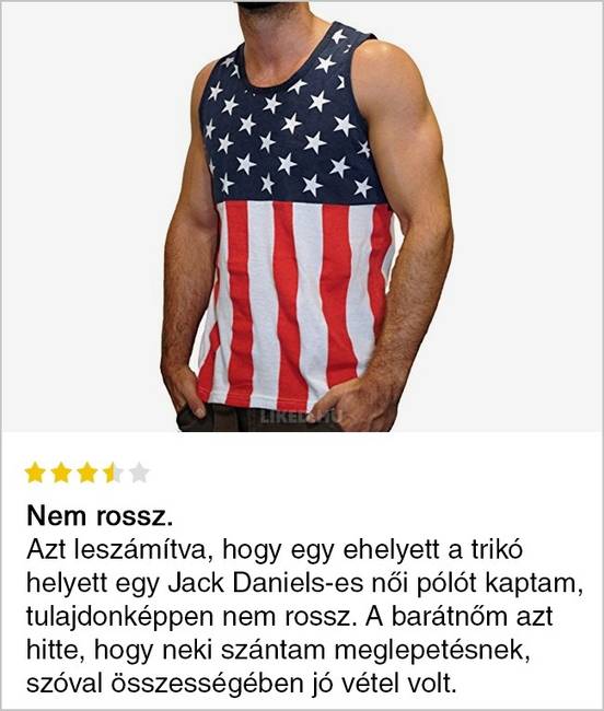 Amerikai zászlós trikó.