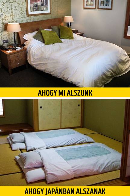 Japánban sokan nem ágyban alszanak, hanem matracon.