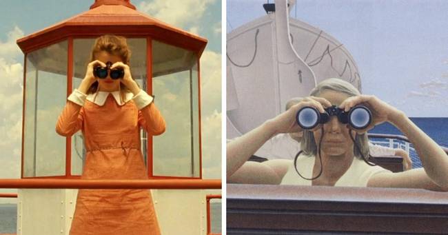 Wes Anderson Holdfény királyság (2012) című filmjében Alex Colville "Edward herceg szigetére" (1965) című festménye tűnik fel.