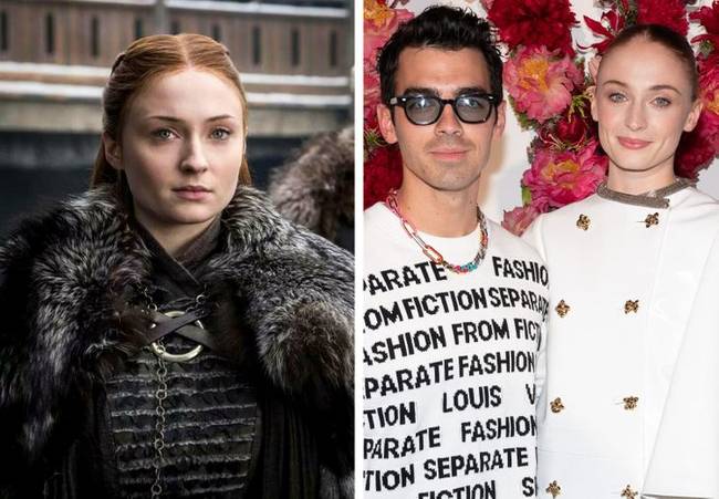 Sophie Turner (Sansa Stark) és férje, az énekes Joe Jonas.