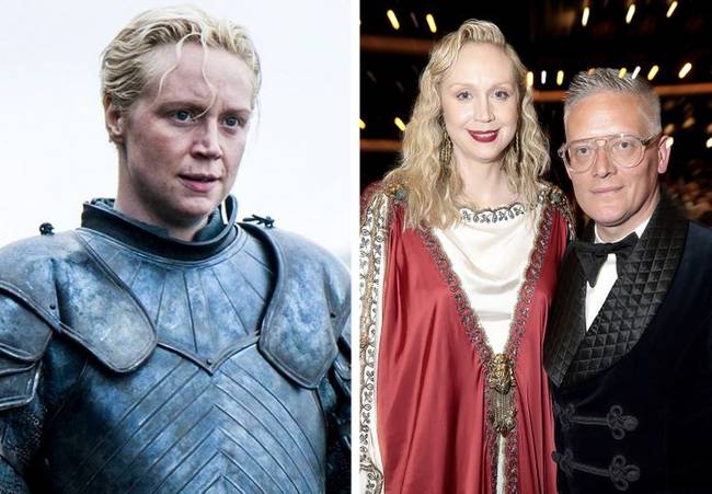 Gwendoline Christie (Tarth-i Brienne) és párja, a tervező Giles Deacon.
