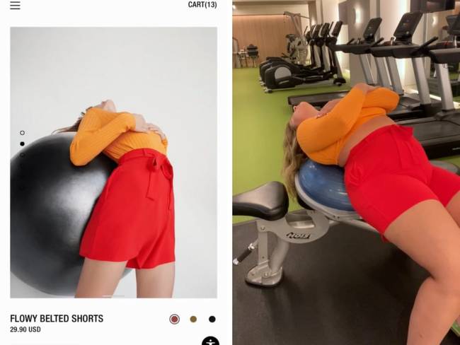 Lány a fitneszlabdán.