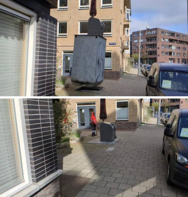 Amszterdamban nagy, földalatti szemeteskukákba gyűjtik a szemetet.